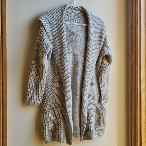 Jj Basics Oatmeal Open Cardigan 